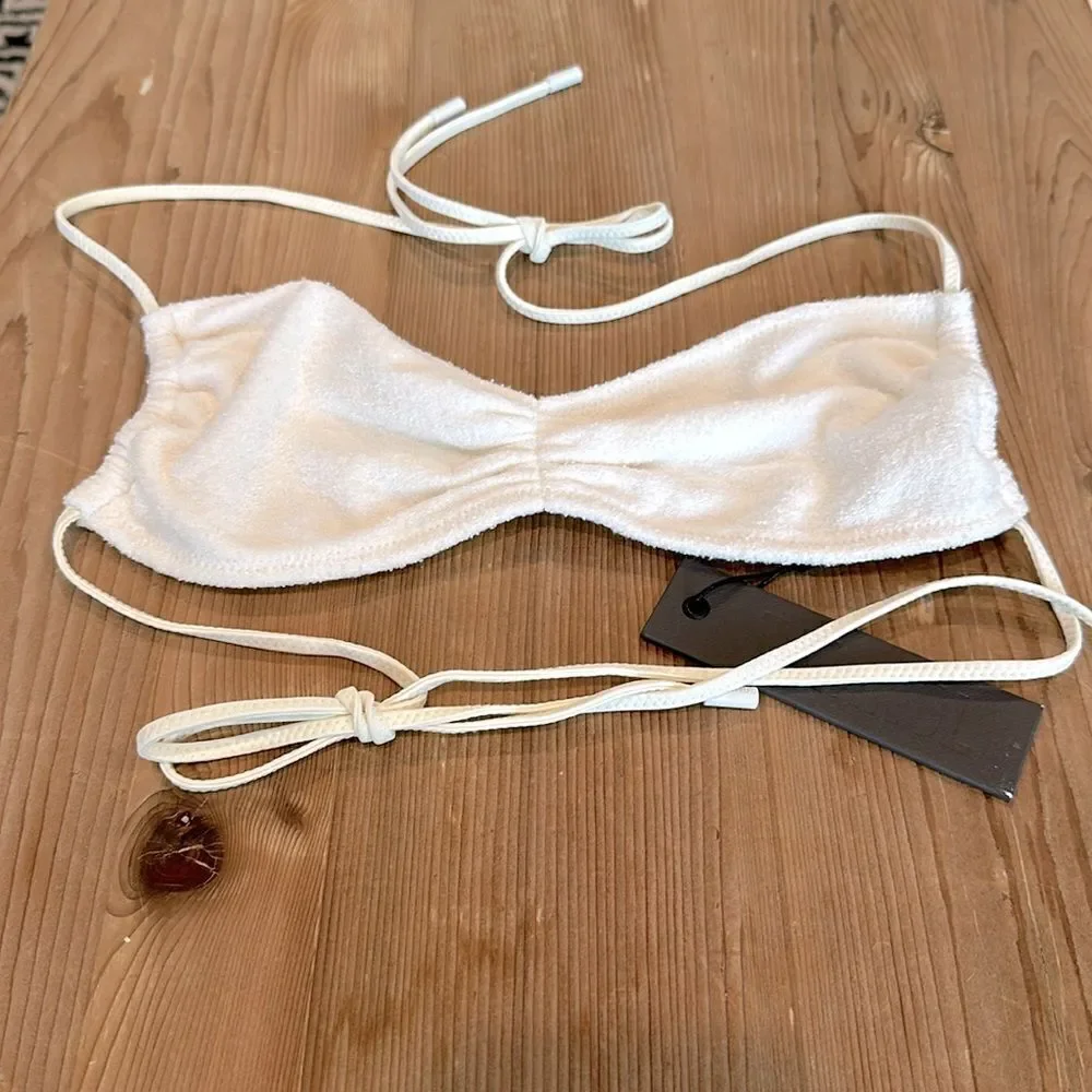 TRIANGL TOP ONLY GRETA - COCONUT NO BAG NEW WITH TAGS